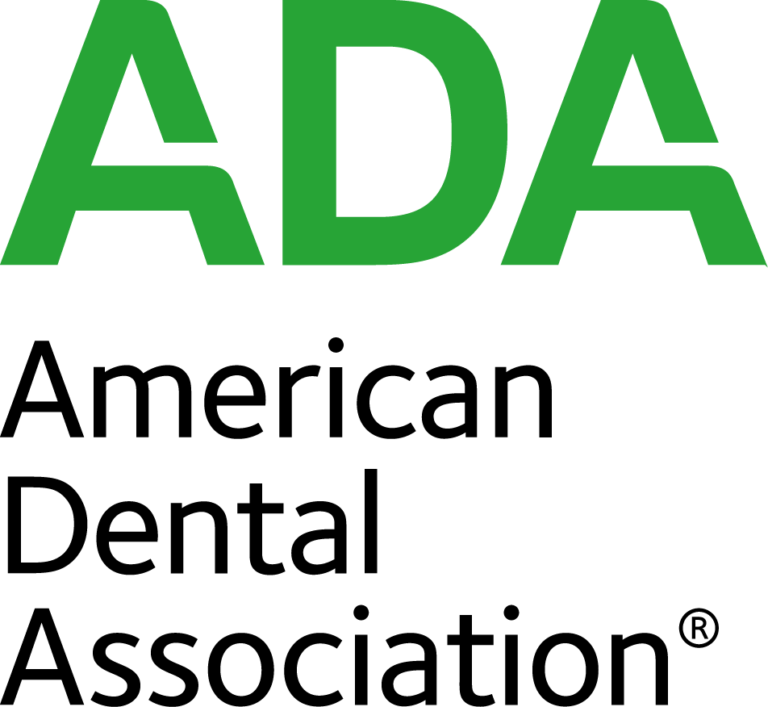 Green text that reads "ADA" followed by black text that reads "American Dental Association."